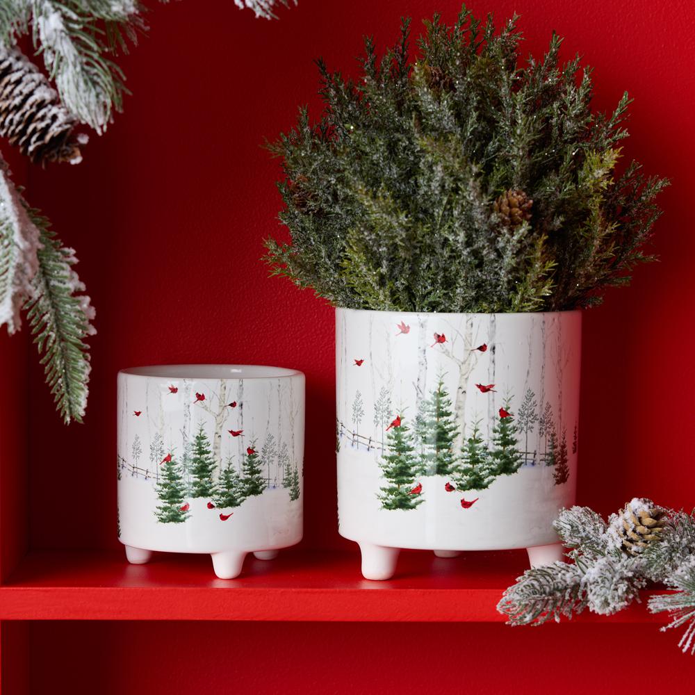 Pot (Set of 2) 4.5"H, 6"H Dolomite