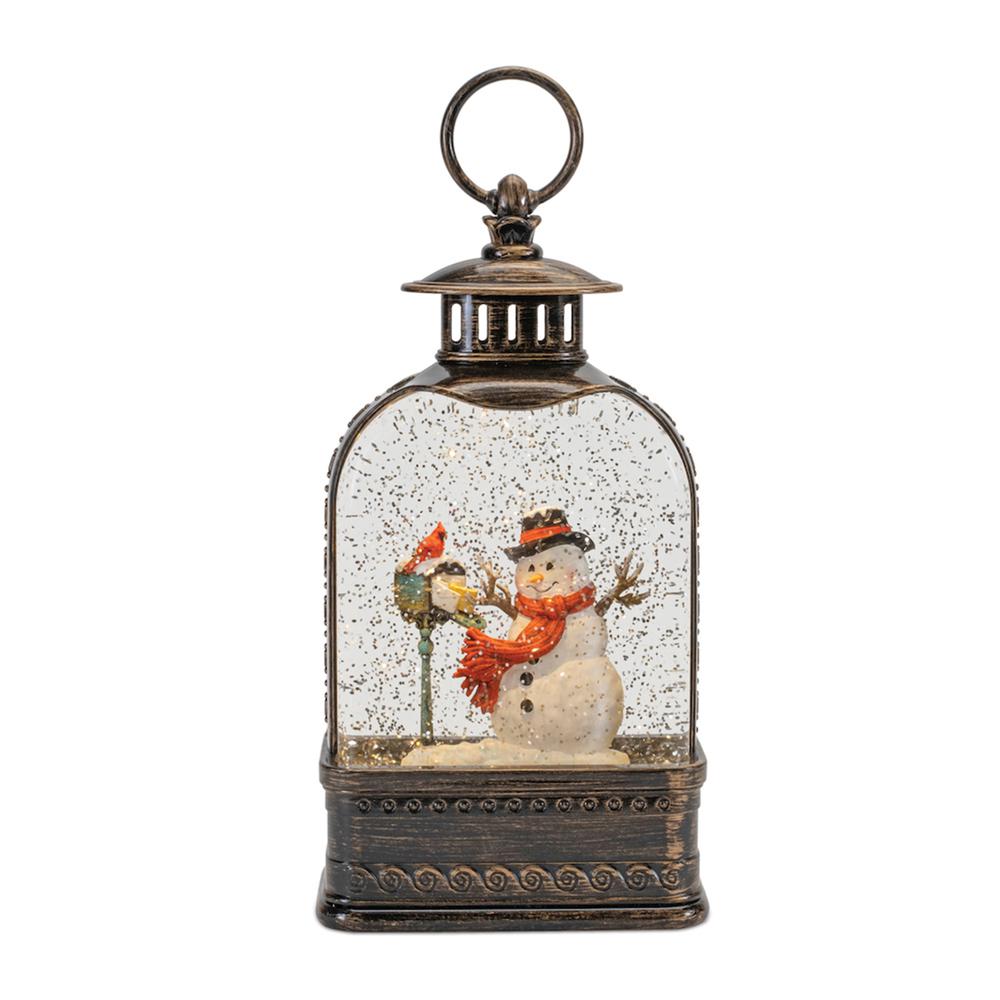 LED Snow Globe w/Snowman 9.75"H Plastic