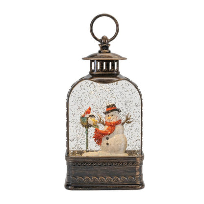 LED Snow Globe w/Snowman 9.75"H Plastic