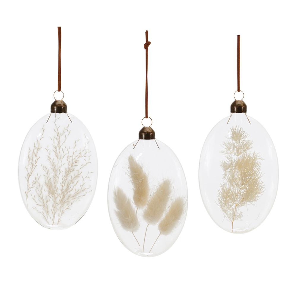 Ornament (Set of 12) 5.5"H Glass