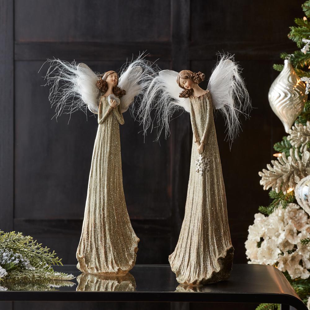 Angel (Set of 2) 14"H Resin