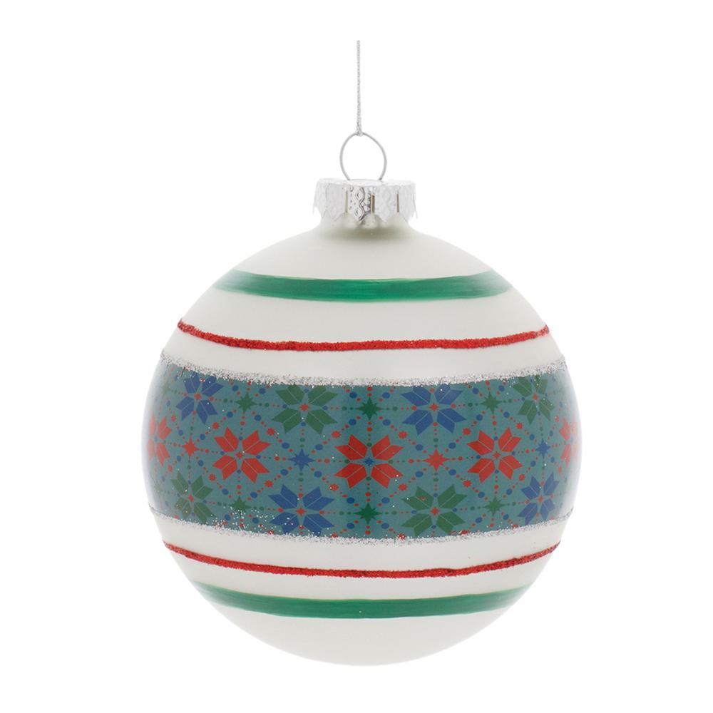 Ball Ornament (Set of 6) 4"D Glass
