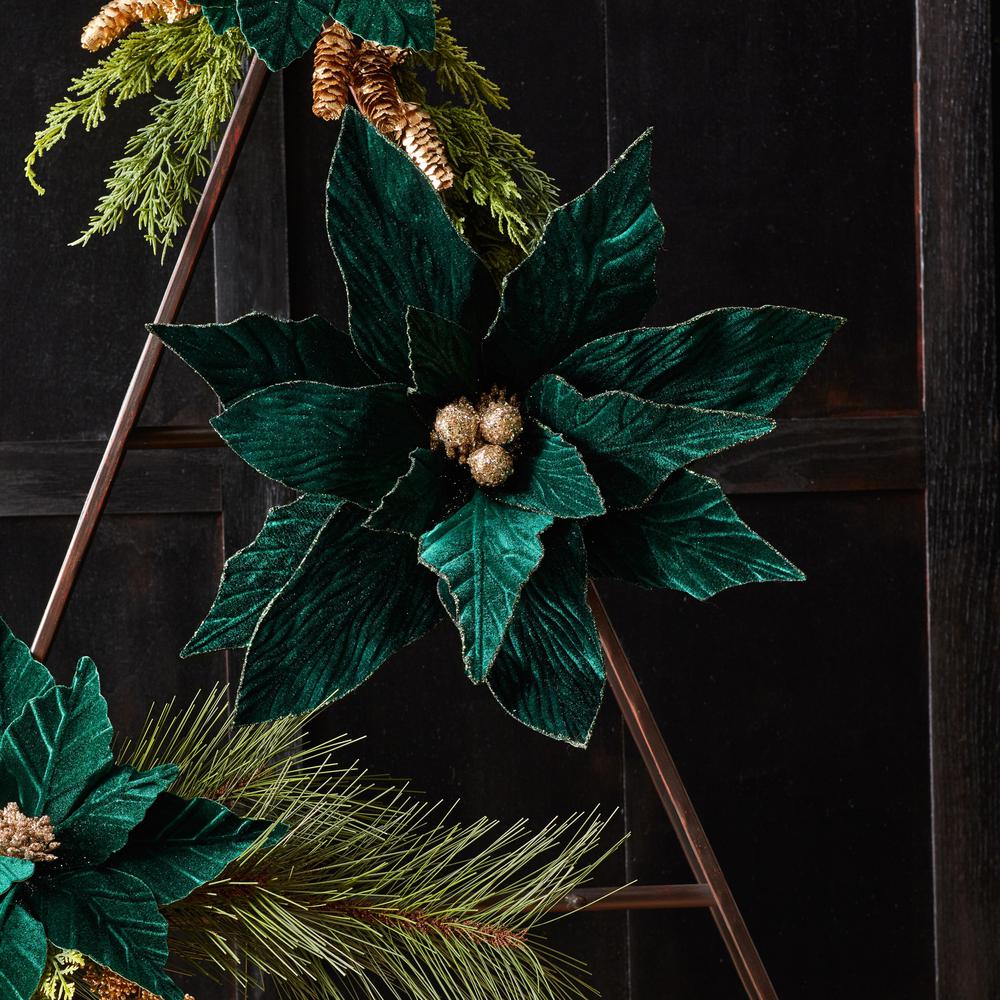 Poinsettia Stem (Set of 2) 28"H Polyester