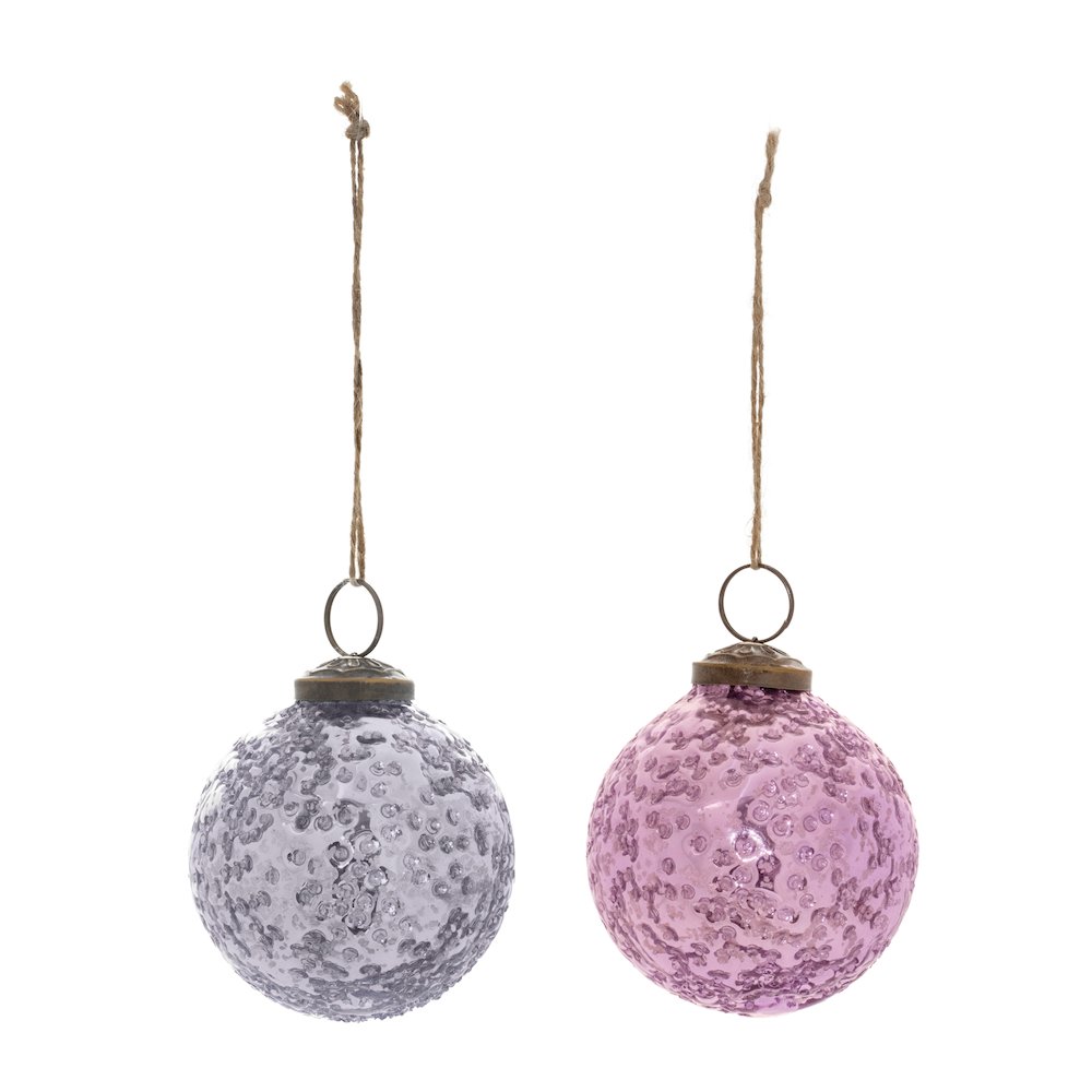 Ball Ornament (Set of 6) 3"D Glass