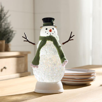 LED Snowman 11"H Plastic 3 AA Batteries Not Included