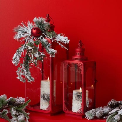 Flocked Pine Spray (Set of 2) 28.5"H PVC