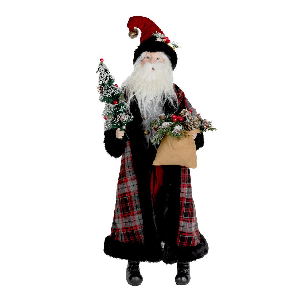 Santa w/Tree 27.5"H Polyester/Resin