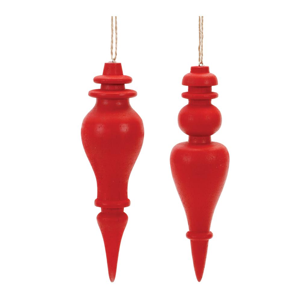 Ornament (Set of 6) 6"H Wood