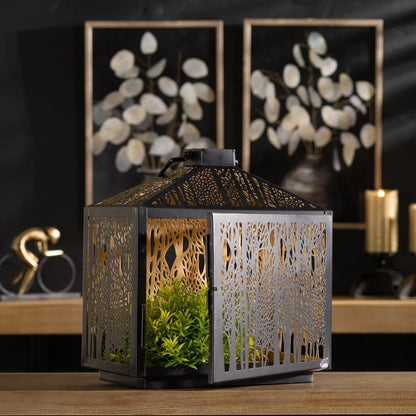 Lantern 11.5"L x 12"H Iron