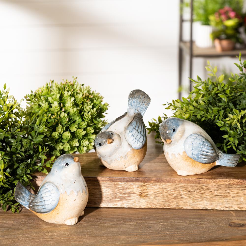 Bird (Set of 3) 3.5"H, 4"H, 4.75"H Ceramic