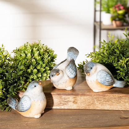 Bird (Set of 3) 3.5"H, 4"H, 4.75"H Ceramic