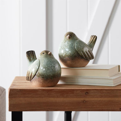 Bird (Set of 4) 5"H Terra Cotta