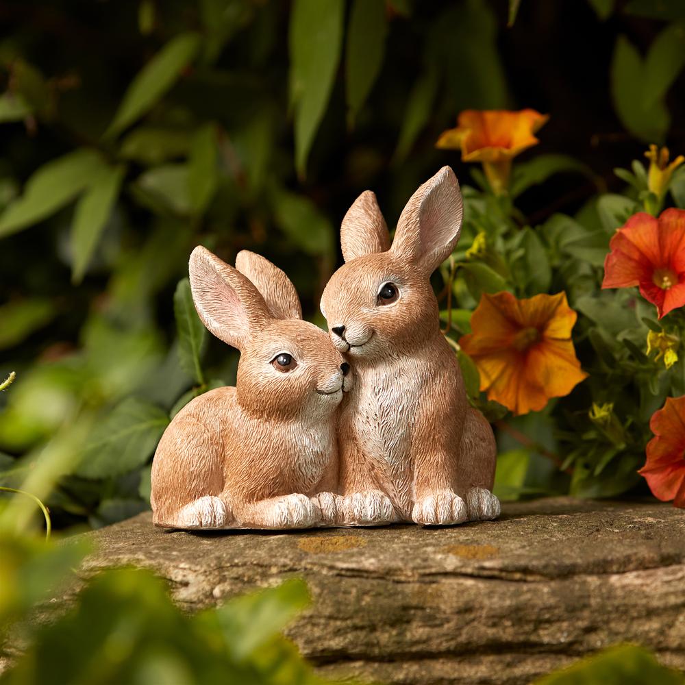 Double Bunny (Set of 2) 4.75"H Resin
