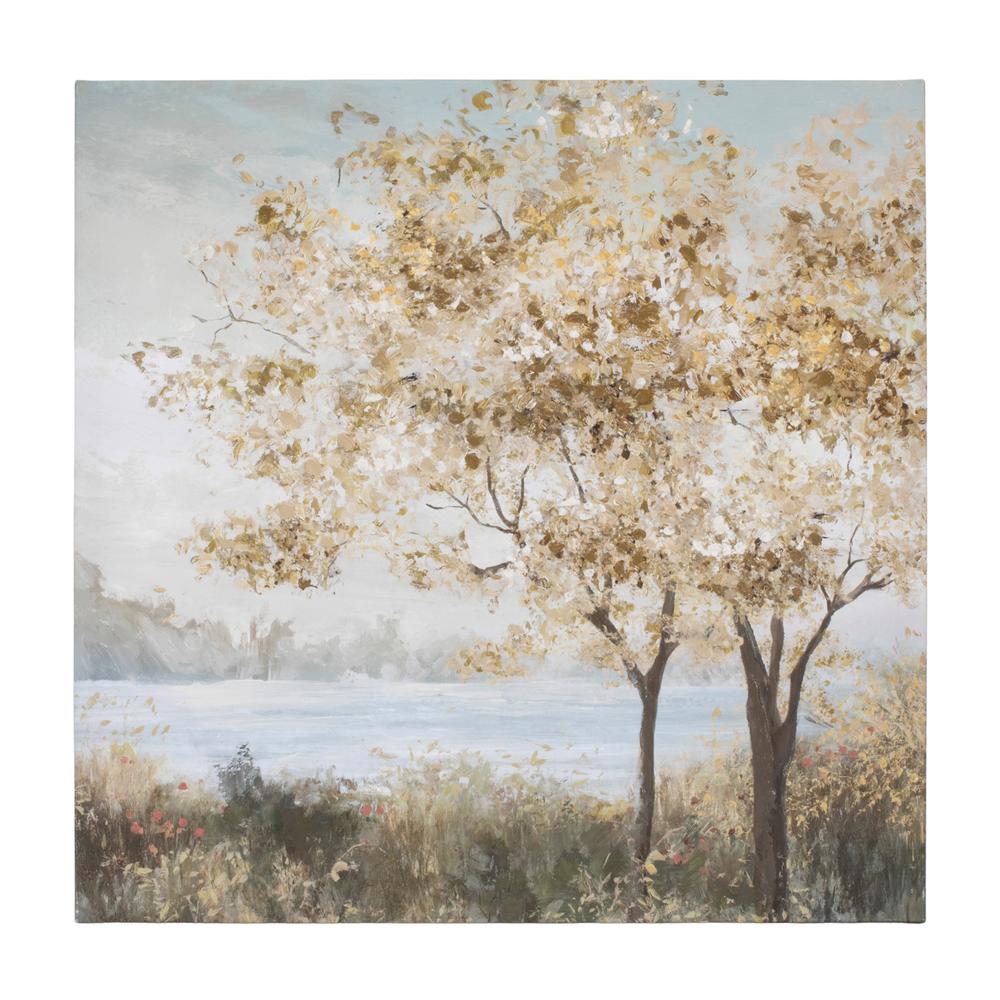 Tree Print (Set of 2) 24"SQ MDF/Fabric
