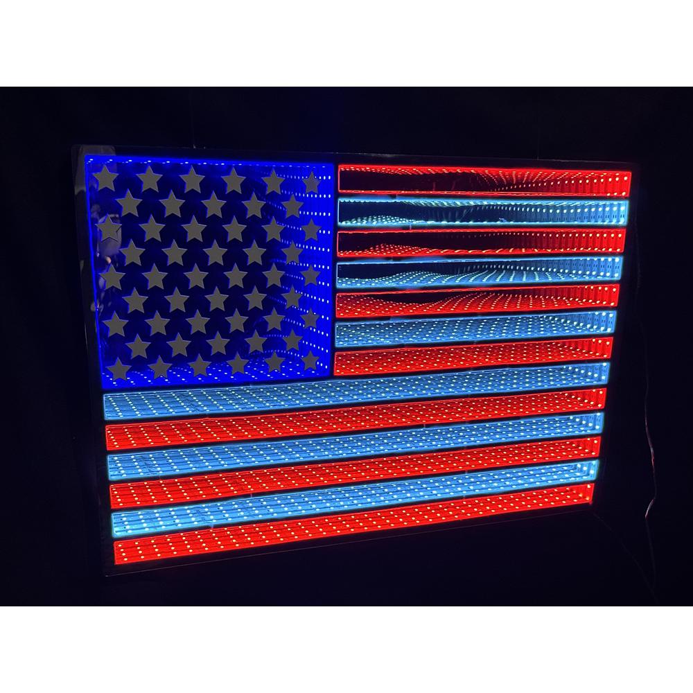Flag Infinity Light Hanging 23"L x 15.5"H UL Plug