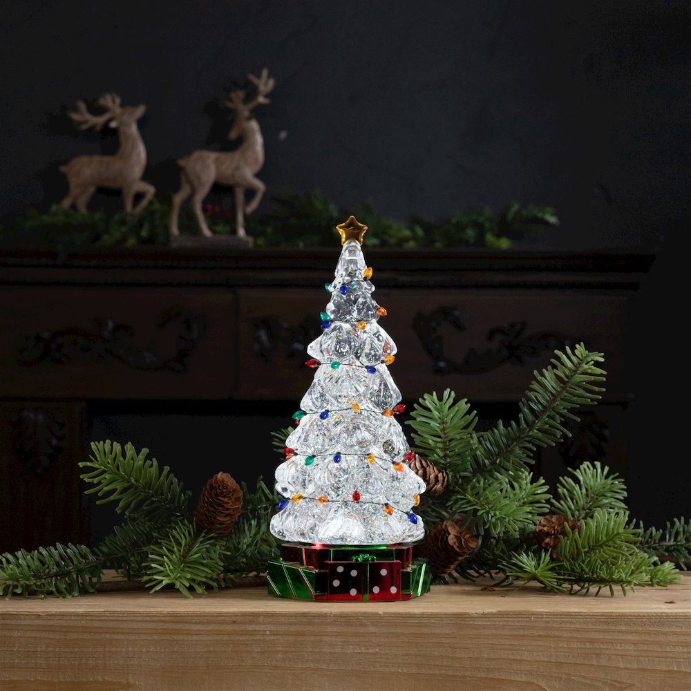 LED Christmas Tree with Holiday Lights 11.5"H