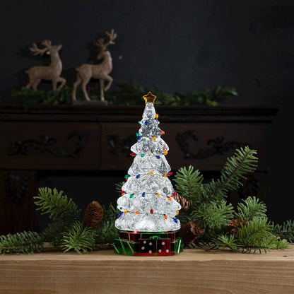 LED Christmas Tree with Holiday Lights 11.5"H