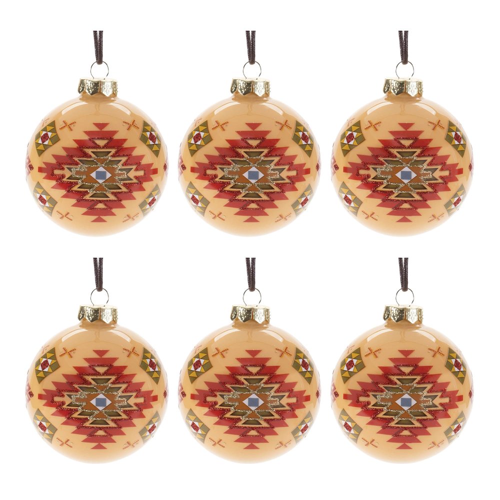 Western Glass Ball Ornament (Set of 6)