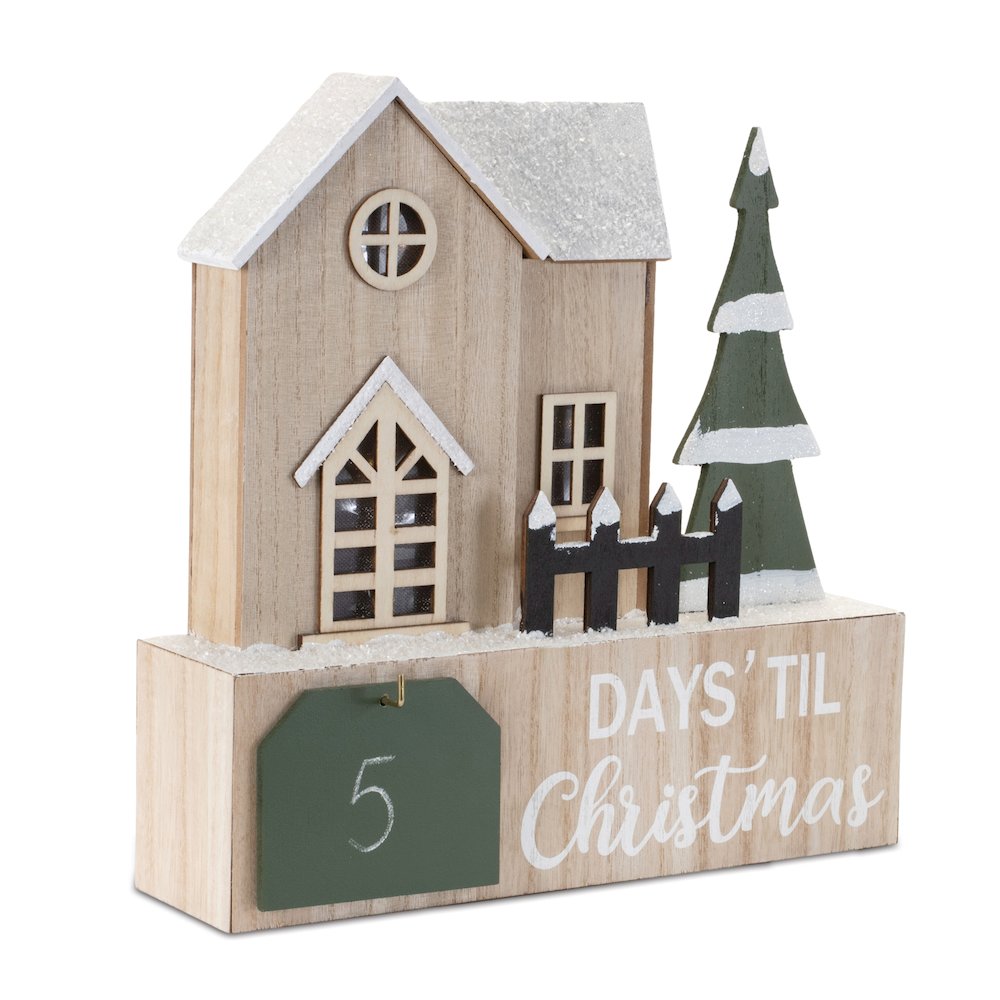 LED House Christmas Countdown 12"L