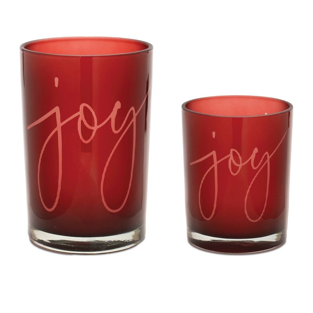 Joy Glass Votive Holder (Set of 2)