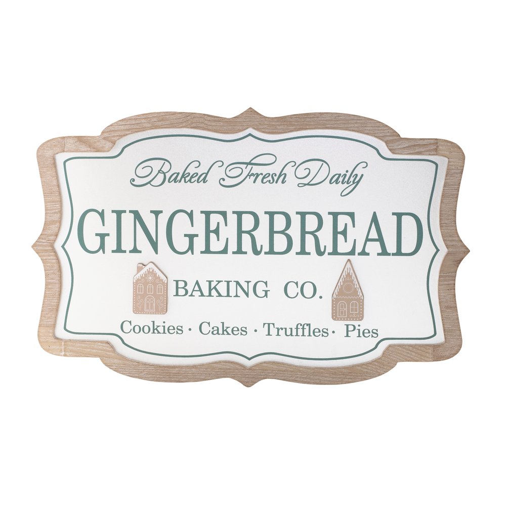 Framed Gingerbread Bakig Sign 15"L