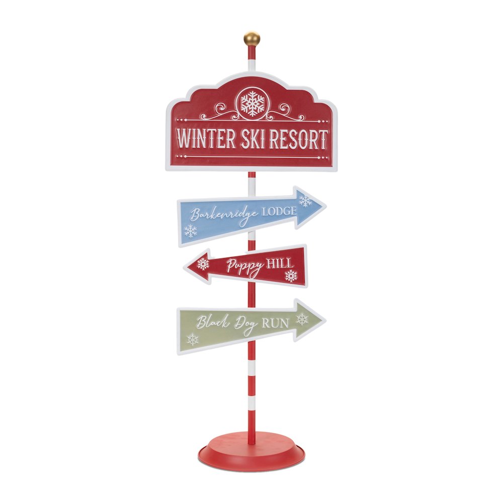 Dog Ski Resort Sign 33.5"H
