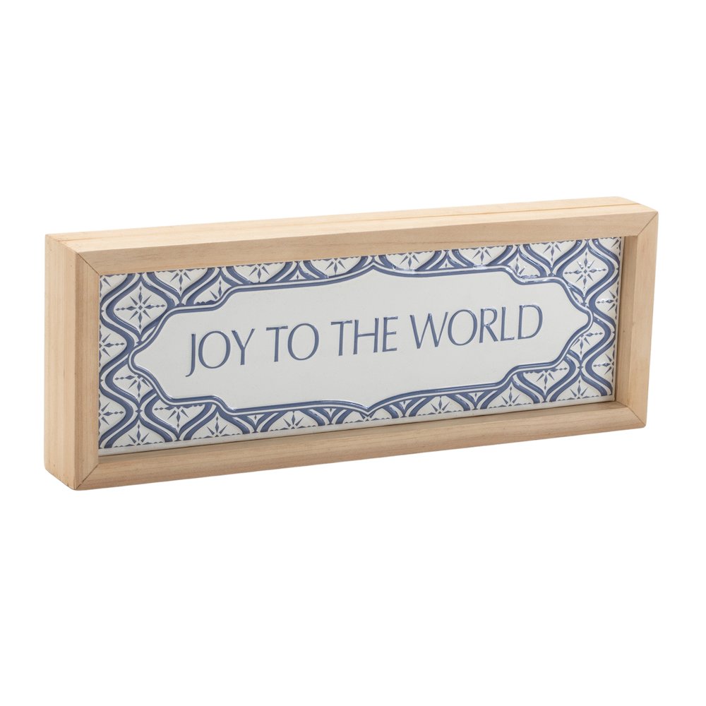 Framed Joy to the World Sign 12"L