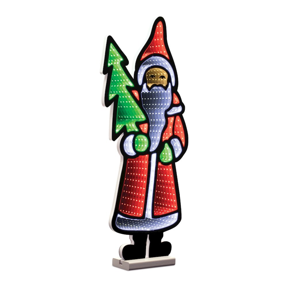 Santa with Pine Tree Ekkolight 23.5"H