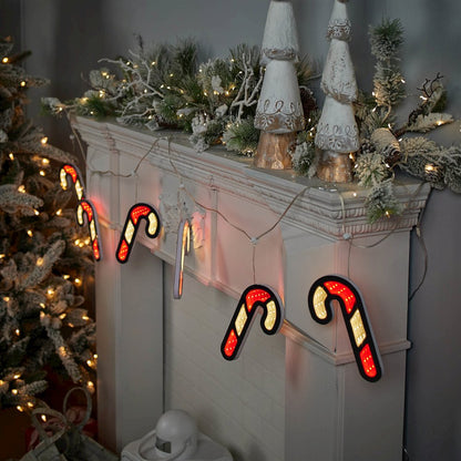 Candy Cane Ekkolight Garland 68"L