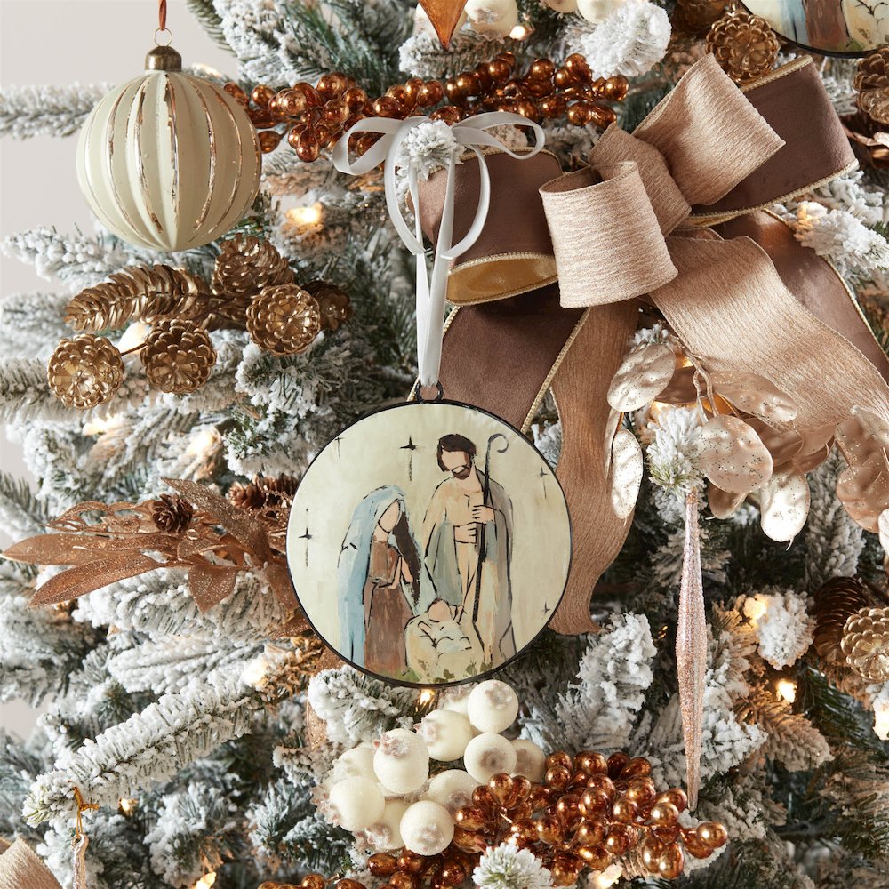 Holy Family Disc Ornament (Set of 12)