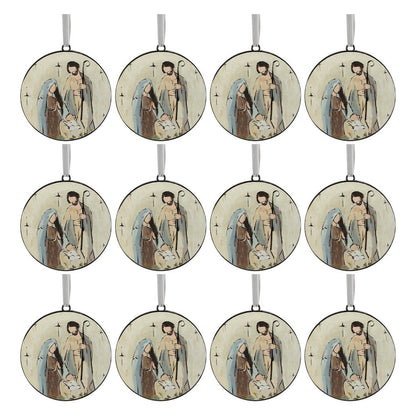Holy Family Disc Ornament (Set of 12)