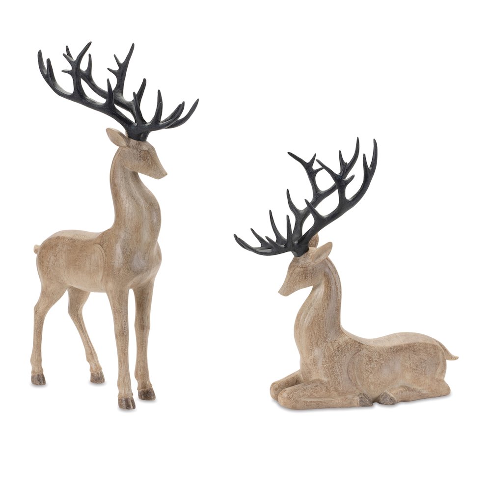 Modern Deer Figurine (Set of 2)