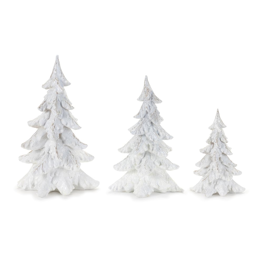 Glittered Pine Tree (Set of 3)