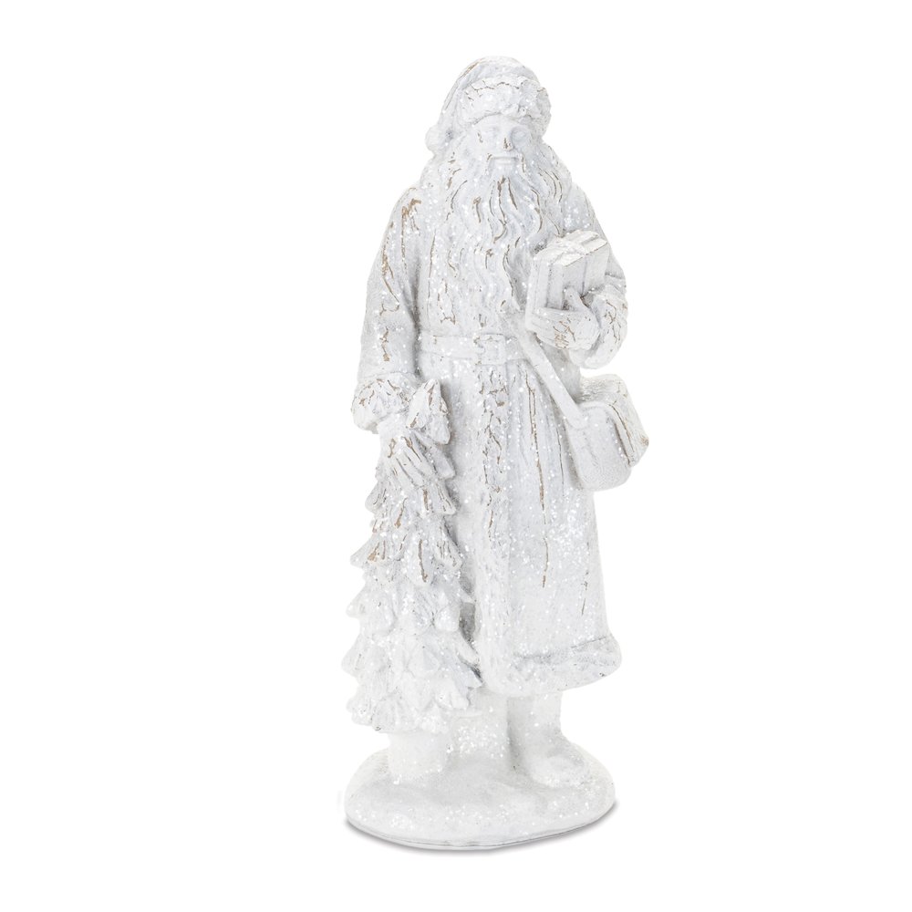 Glittered Santa Figurine (Set of 2)