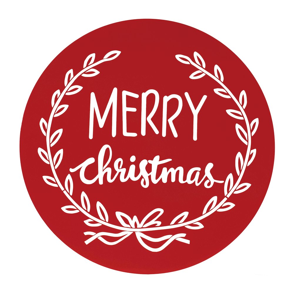 Cut Metal Merry Christmas Plaque 20"D