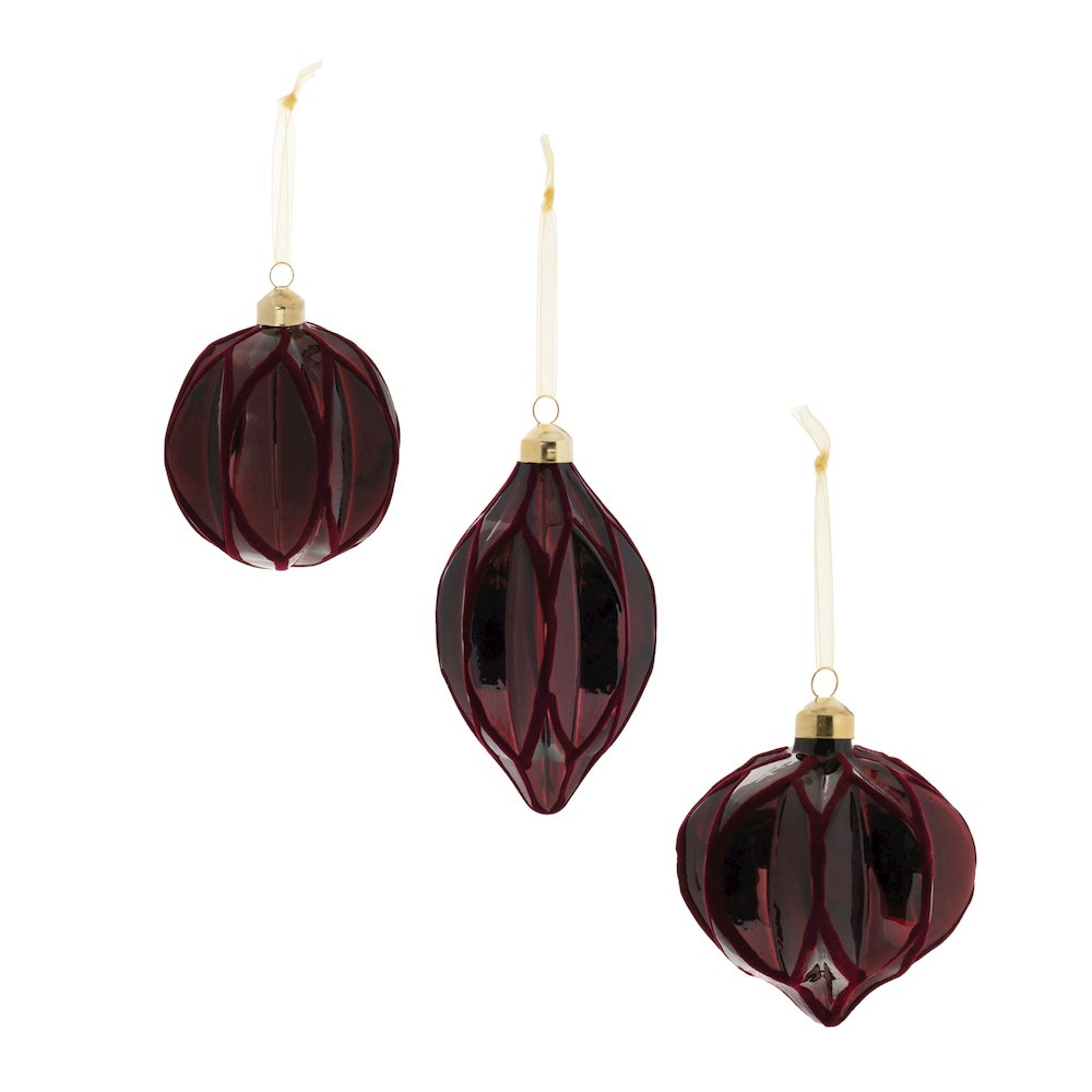 Velvet Glass Ornament (Set of 6)