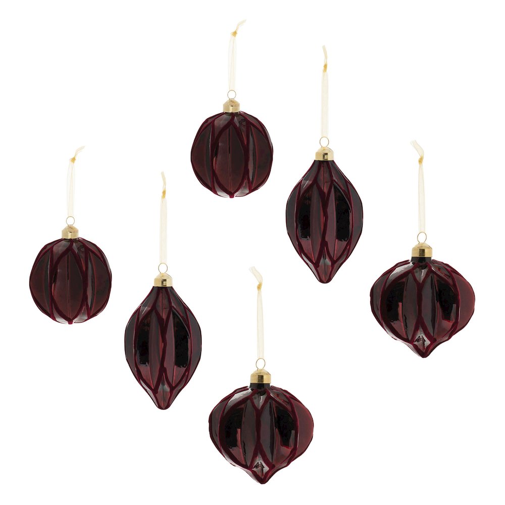 Velvet Glass Ornament (Set of 6)