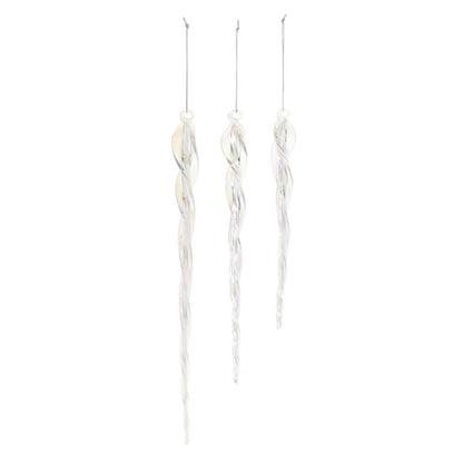 Glass Icicle Ornament (Set of 18)