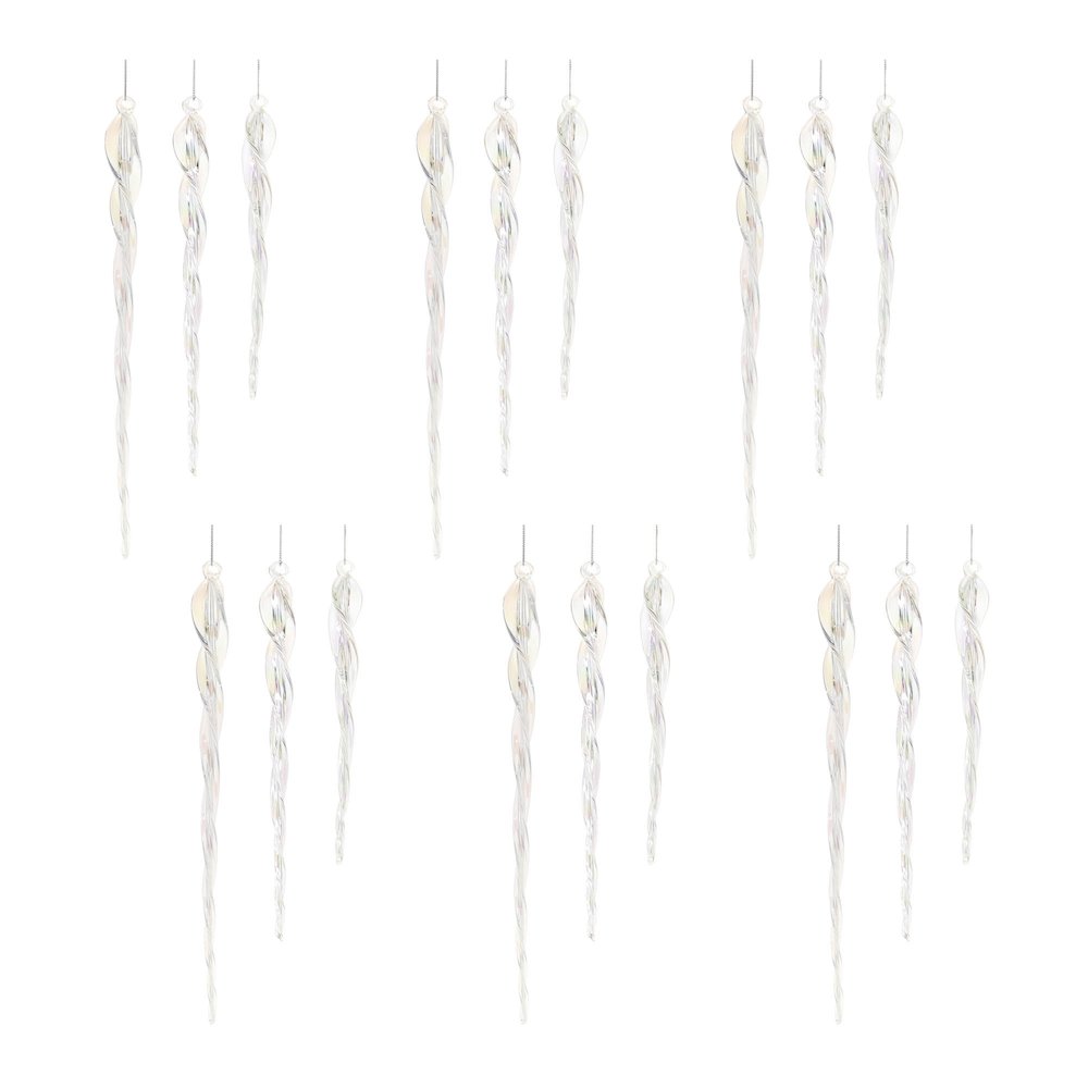 Glass Icicle Ornament (Set of 18)