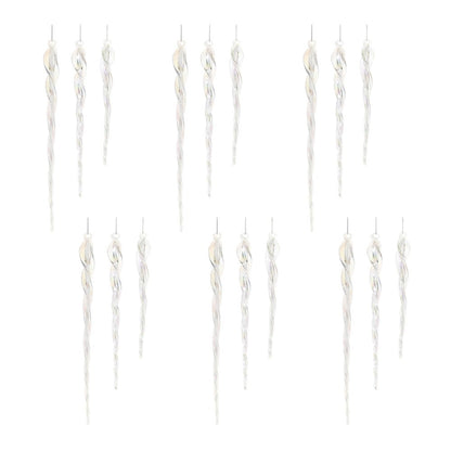 Glass Icicle Ornament (Set of 18)
