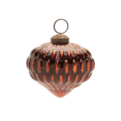 Textured Glass Tree and Onion Ornament (Set of 6)
