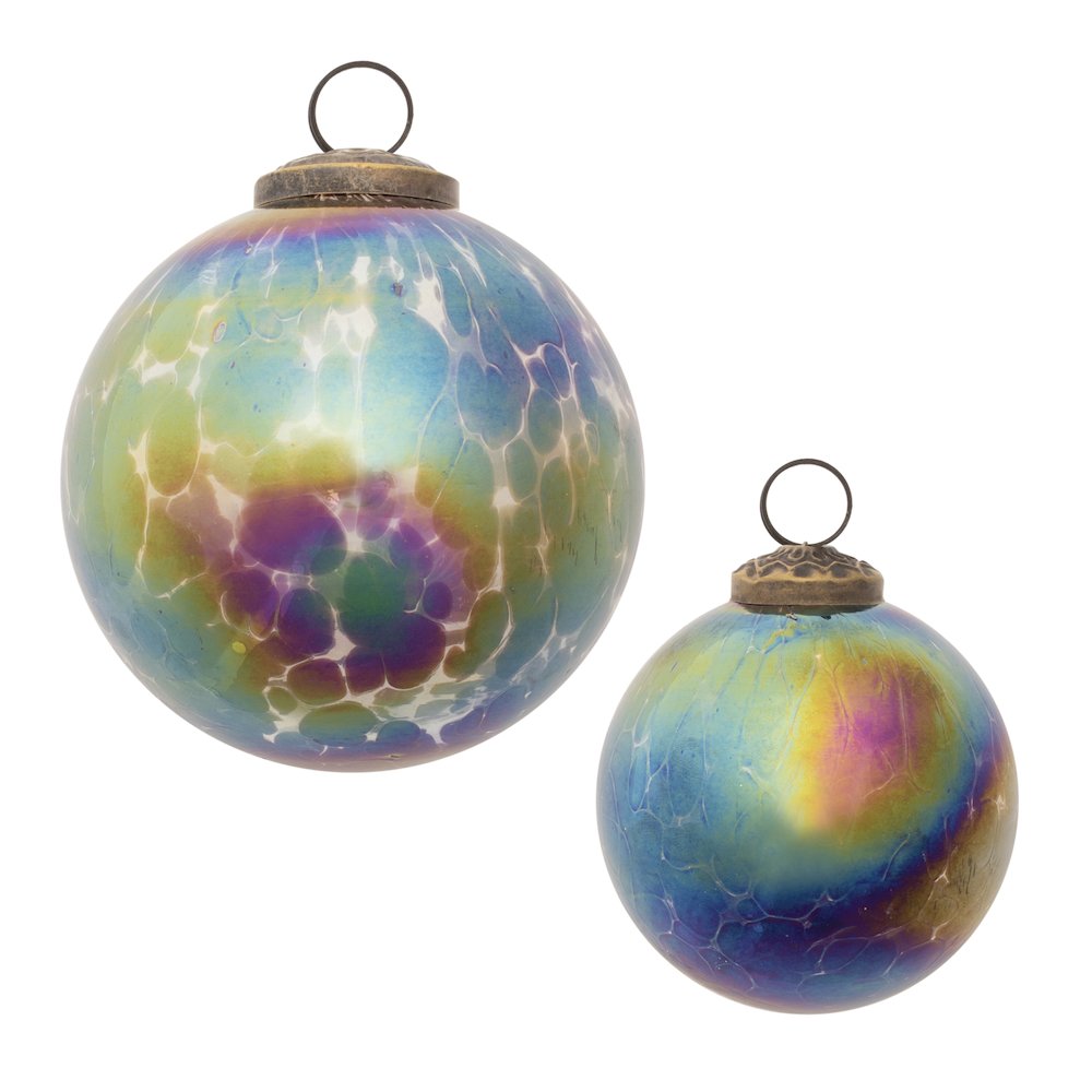 Iridescent Glass Ball Ornament (Set of 12)