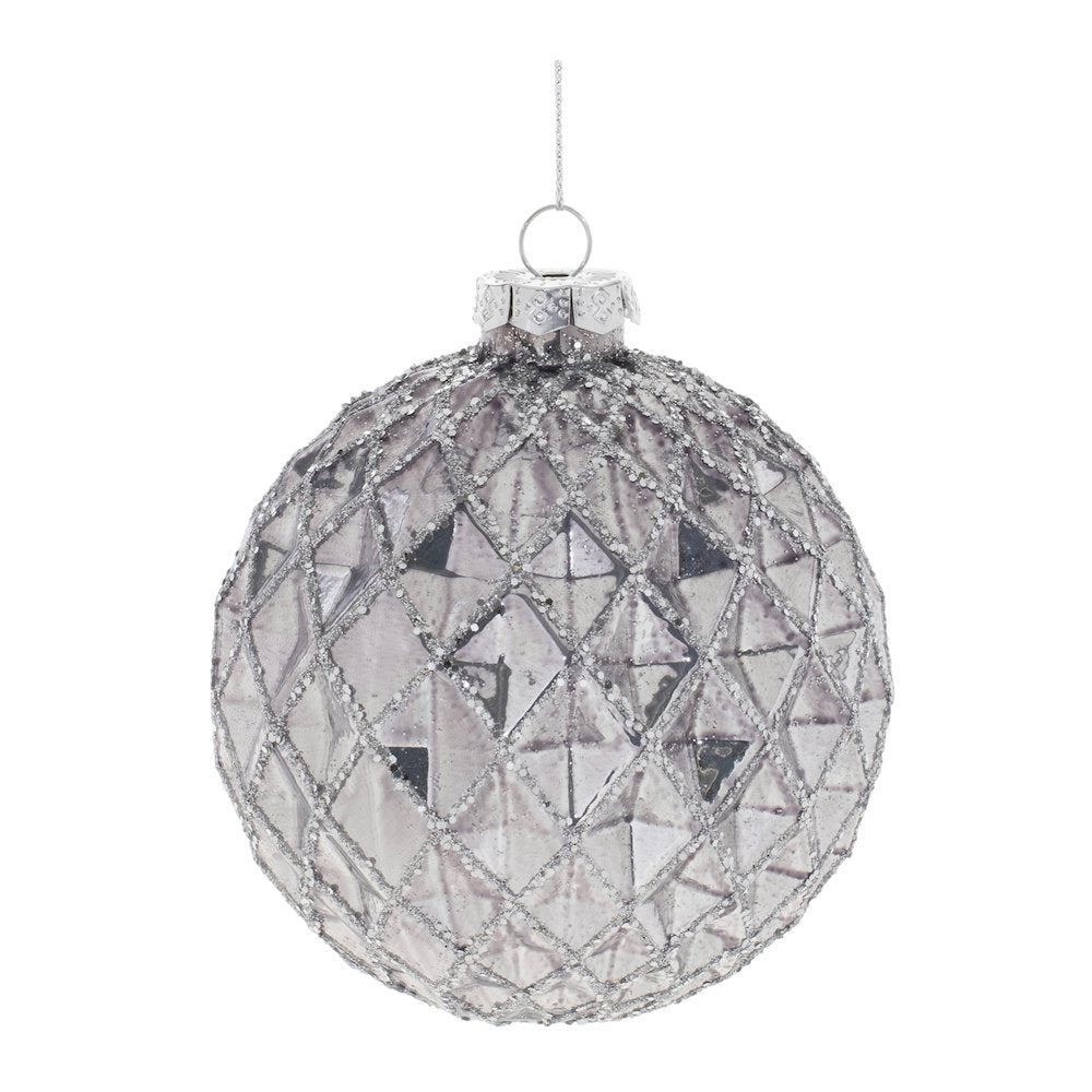 Glittered Glass Ball Ornament (Set of 6)
