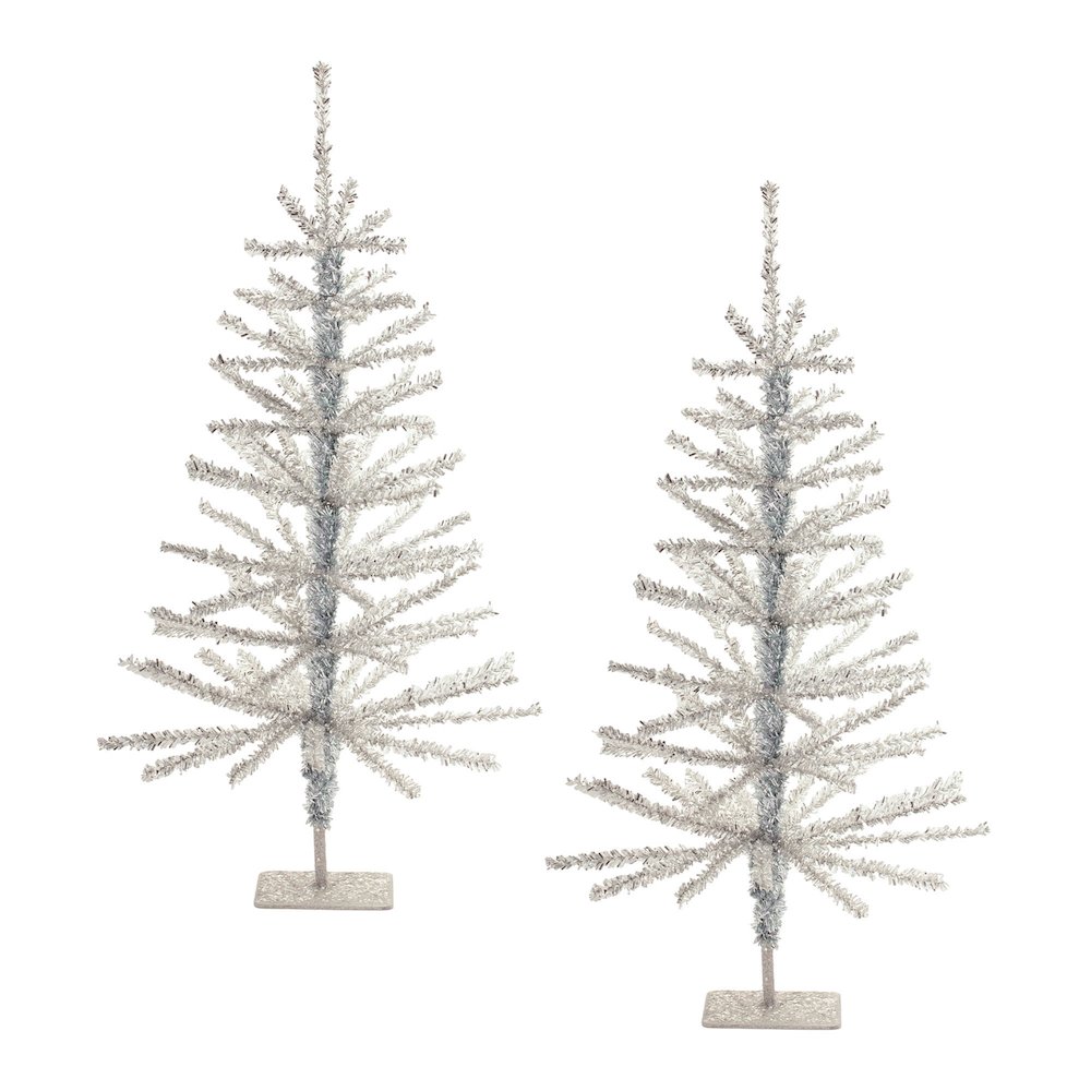 Tinsel Pine Tree (Set of 2)