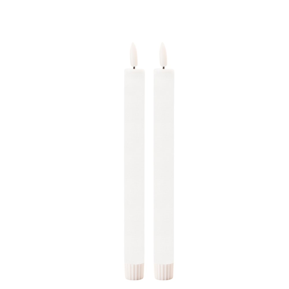 FIA Wick White Taper Candle (Set of 2)