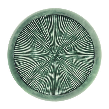 Round Etched Metal Tray 13.5"D