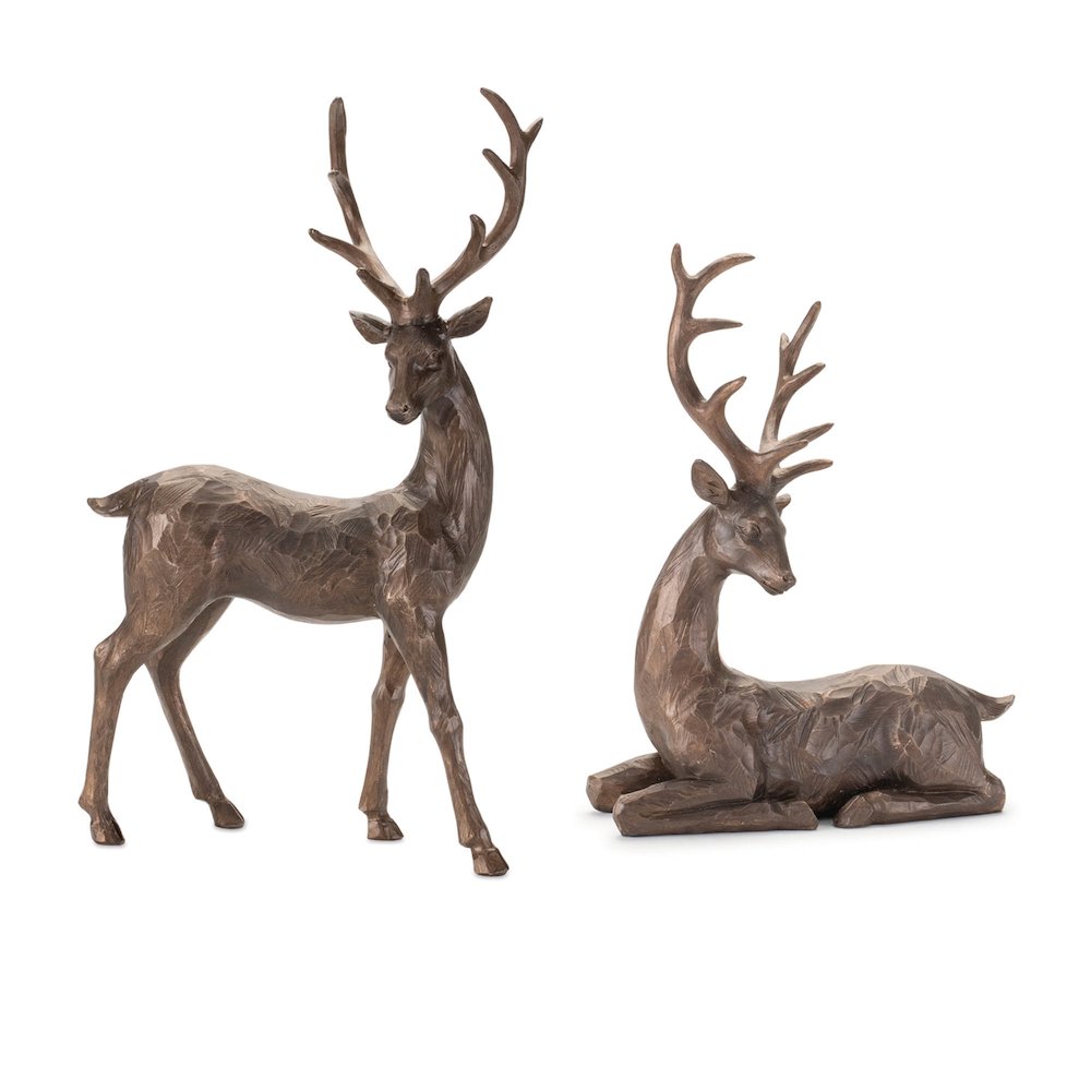 Winter Deer Figurine (Set of 2)
