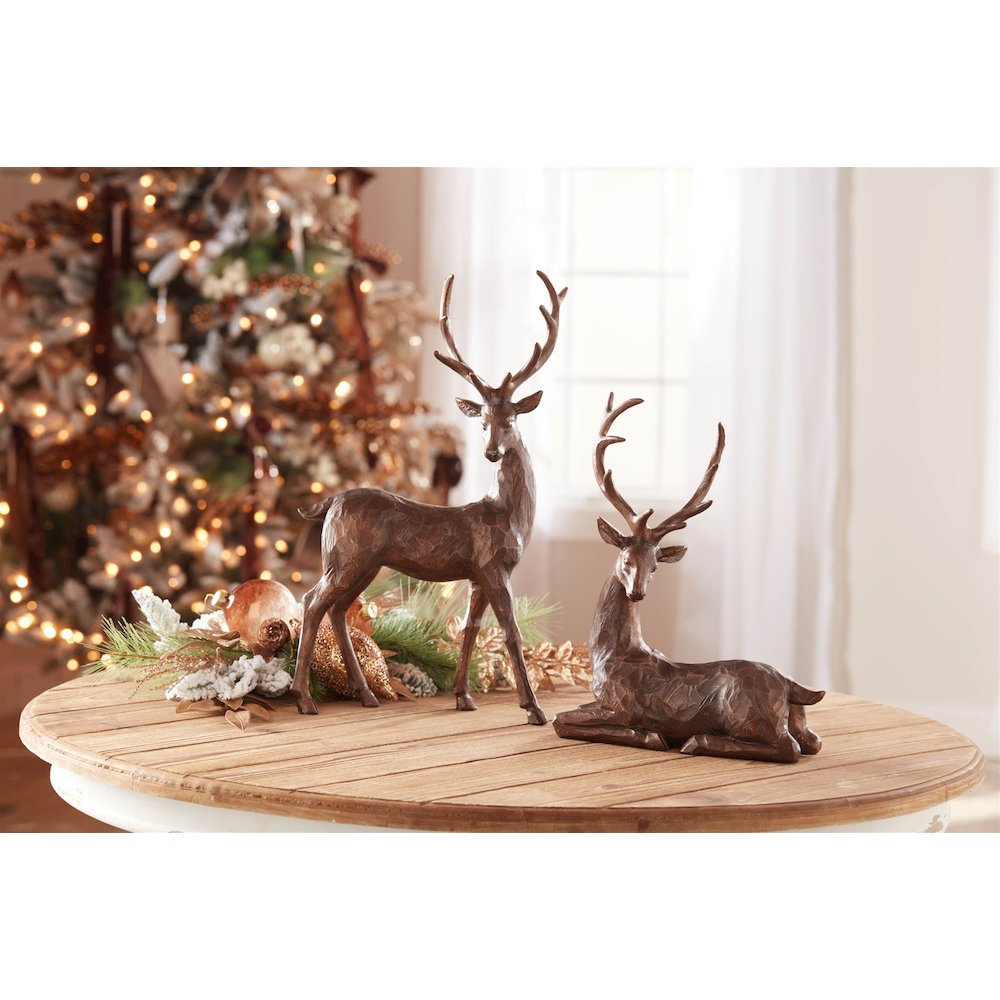 Winter Deer Figurine (Set of 2)