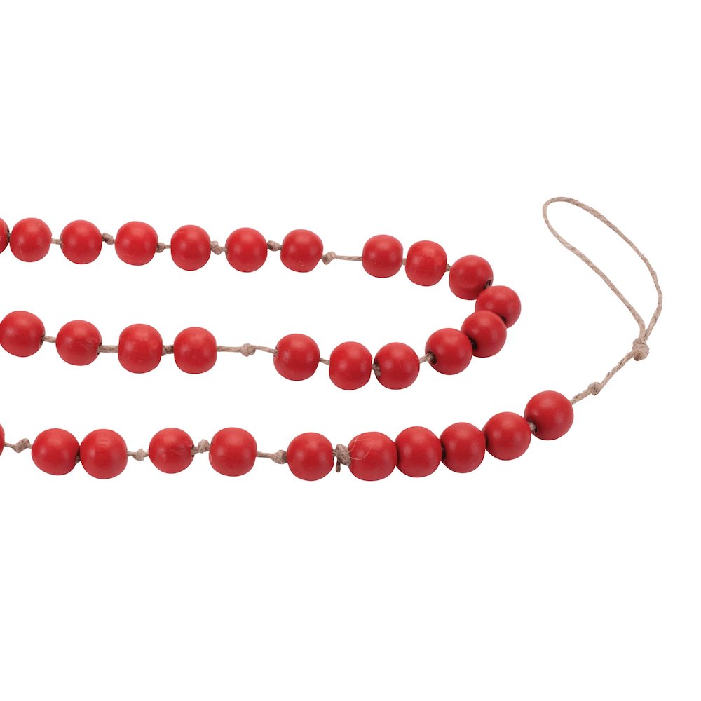 Wood Beaded String Garland (Set of 2)
