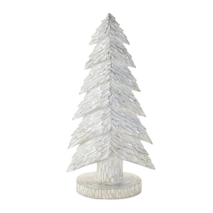 White Christmas Tabletop Trees (Set of 2)